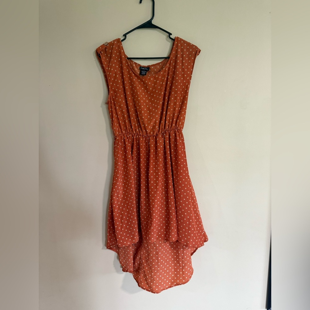 Rue21 Burnt Orange Asymmetrical High-Low Sundress